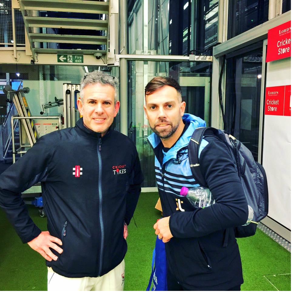 Jason with Carl Hopkinson at Lord’s